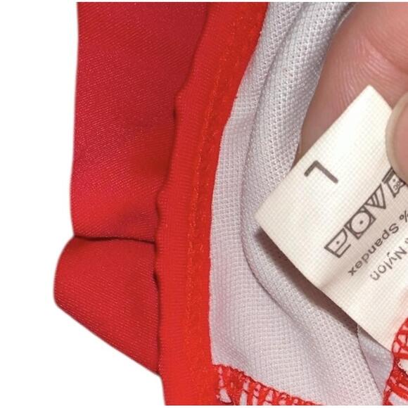 ❤️Red Ruffle Tankini Top - Size L - Picture 3 of 3